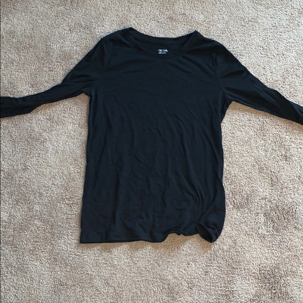 Cherokee Black Plain Long Sleve Tee